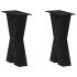 Patas de mesa de centro forma X 2uds acero negro 38x(42-43)