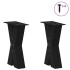 Patas de mesa de centro forma X 2uds acero negro 38x(42-43)