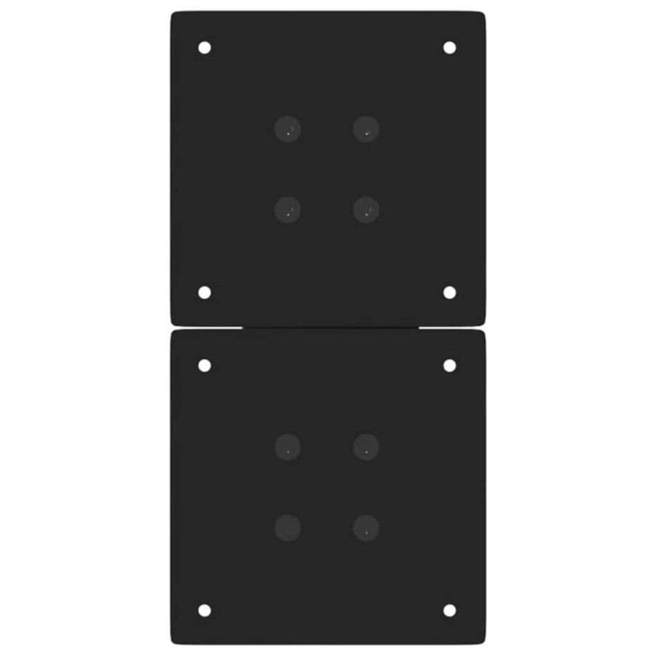 Patas de mesa de centro forma X 2uds acero negro 38x(42-43)