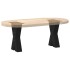 Patas de mesa de centro forma X 2uds acero negro 38x(42-43)