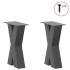 Patas para mesa de centro en forma de X 2 uds antracita