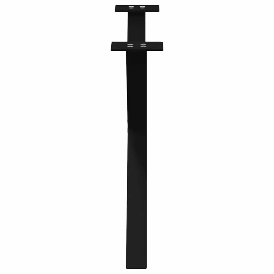 Patas de mesa de centro forma X 2uds acero negro 70x(42-43)
