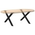 Patas de mesa de centro forma X 2uds acero negro 70x(42-43)