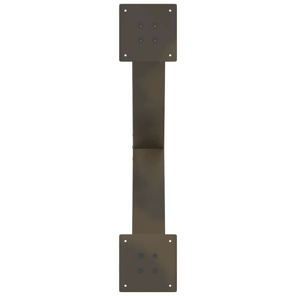 Patas de mesa centro forma X 2uds acero natural 70x(42-43)