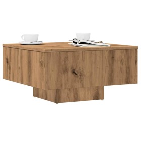 Mesa de centro madera de ingeniería roble artisan 60x60x31,5