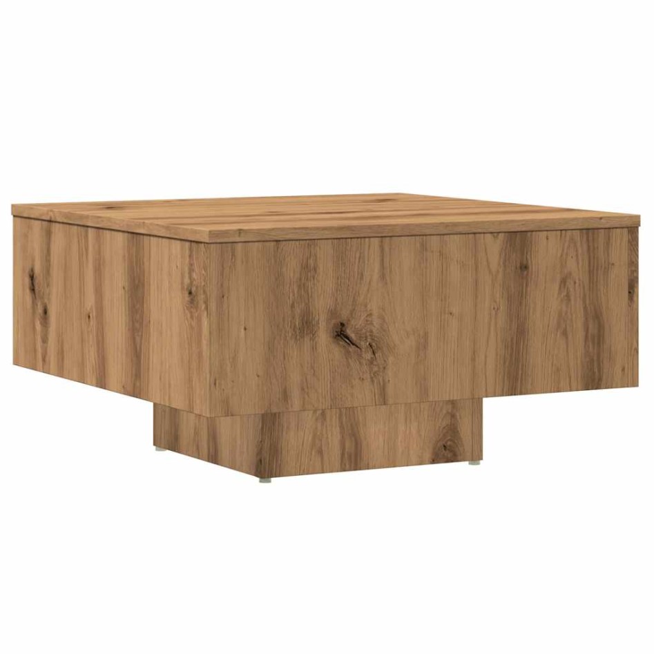 Mesa de centro madera de ingeniería roble artisan 60x60x31,5