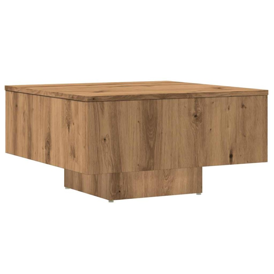 Mesa de centro madera de ingeniería roble artisan 60x60x31,5
