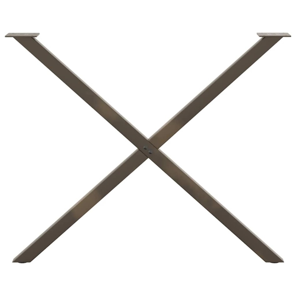 Patas para mesa comedor forma X 2uds acero natural