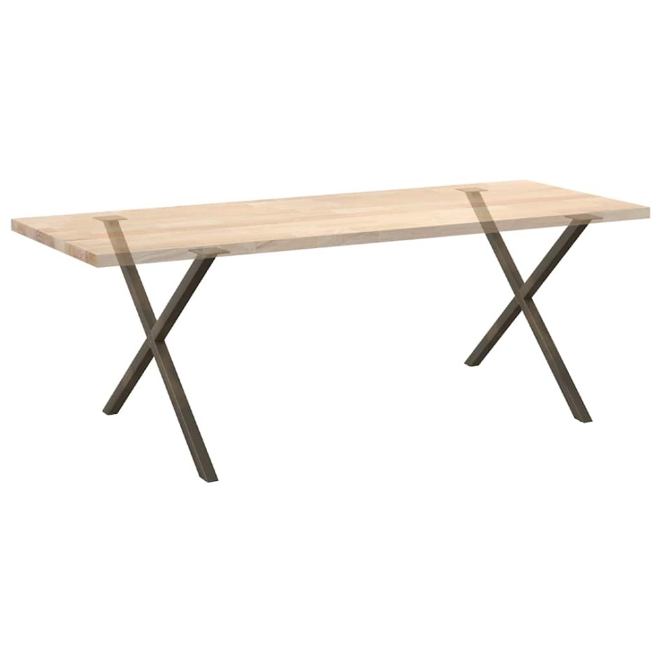 Patas para mesa comedor forma X 2uds acero natural