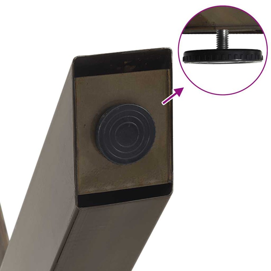 Patas para mesa comedor forma X 2uds acero natural