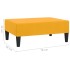 Reposapiés de terciopelo amarillo 78x56x32