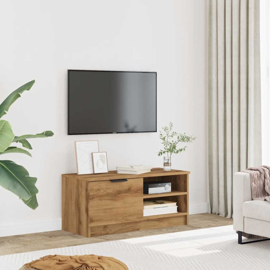 Mueble de TV madera de ingeniería roble artisan 80x35x36,5