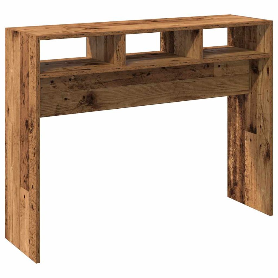 Mesa consola madera contrachapada envejecida 105x30x80