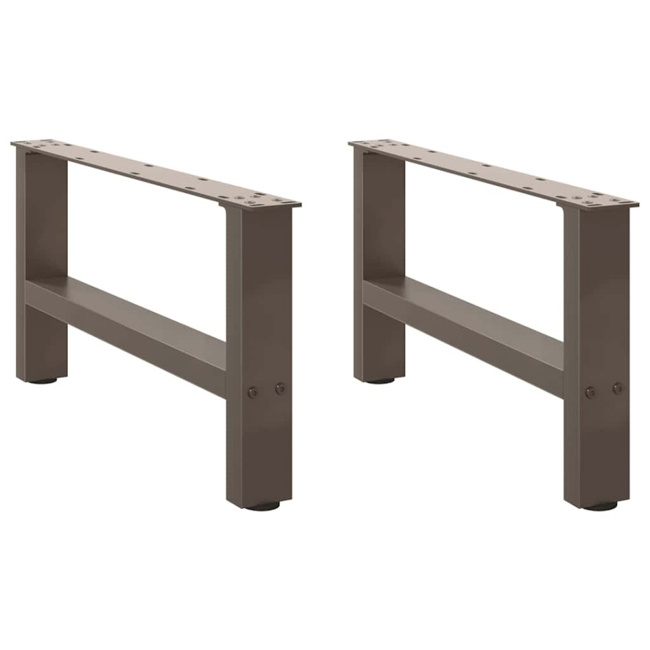 Patas para mesa de centro de acero natural 2 uds 60x(30-31)