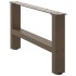 Patas para mesa de centro de acero natural 2 uds 60x(30-31)