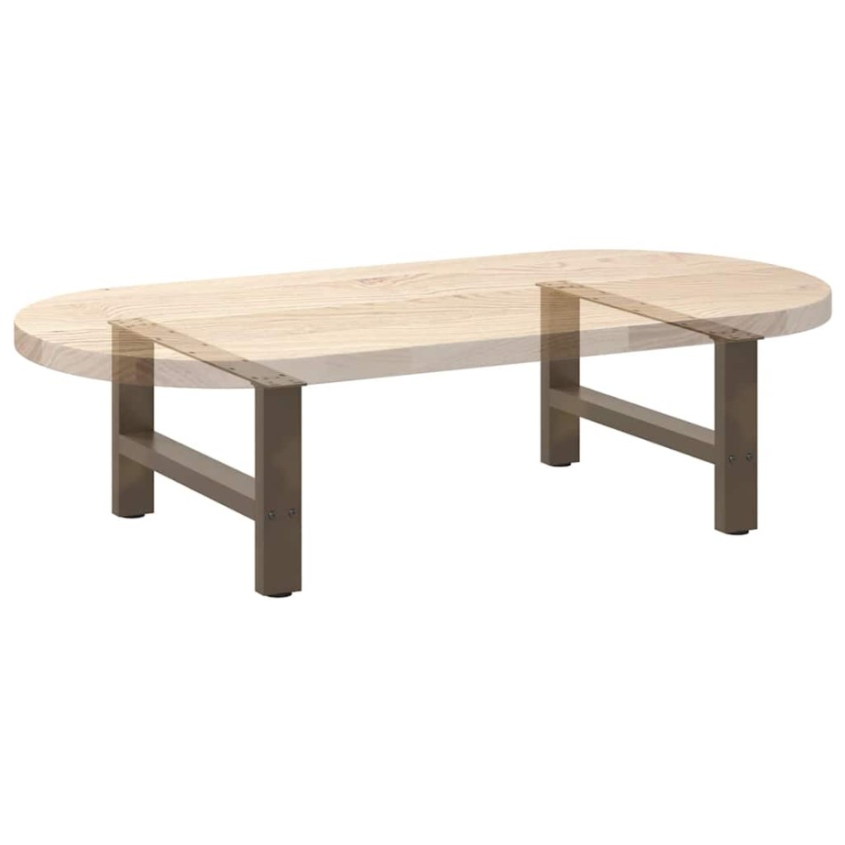 Patas para mesa de centro de acero natural 2 uds 70x(30-31)