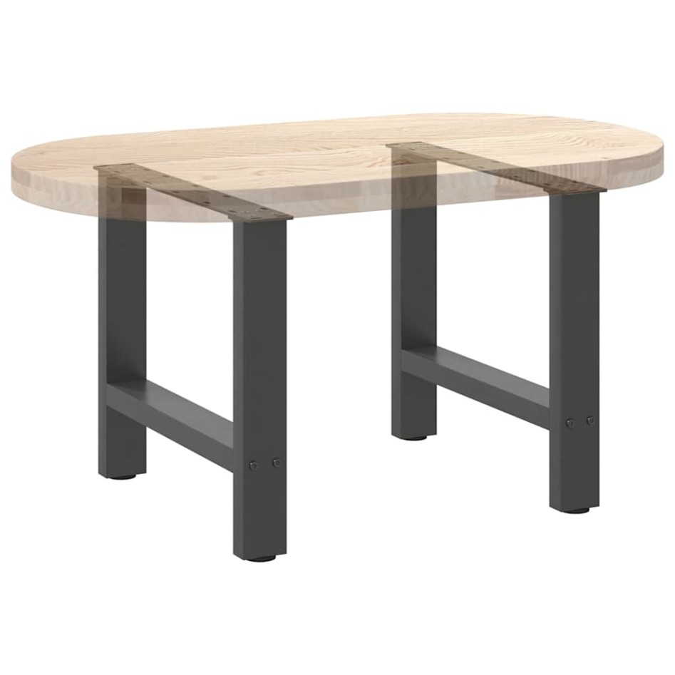 Patas de mesa de centro acero antracita 2 uds 60x(42-43)