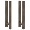Patas para mesa de centro de acero natural 2 uds 38x(72-73) cm