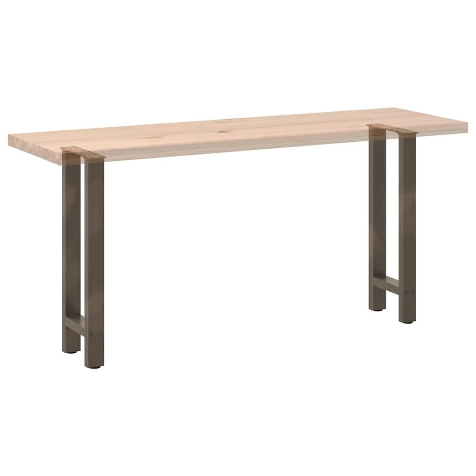 Patas para mesa de centro de acero natural 2 uds 38x(72-73)