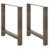 Patas para mesa de centro de acero natural 2 uds 80x(72-73)