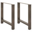 Patas para mesa de centro de acero natural 2 uds 80x(72-73) cm