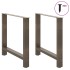Patas para mesa de centro de acero natural 2 uds 80x(72-73)