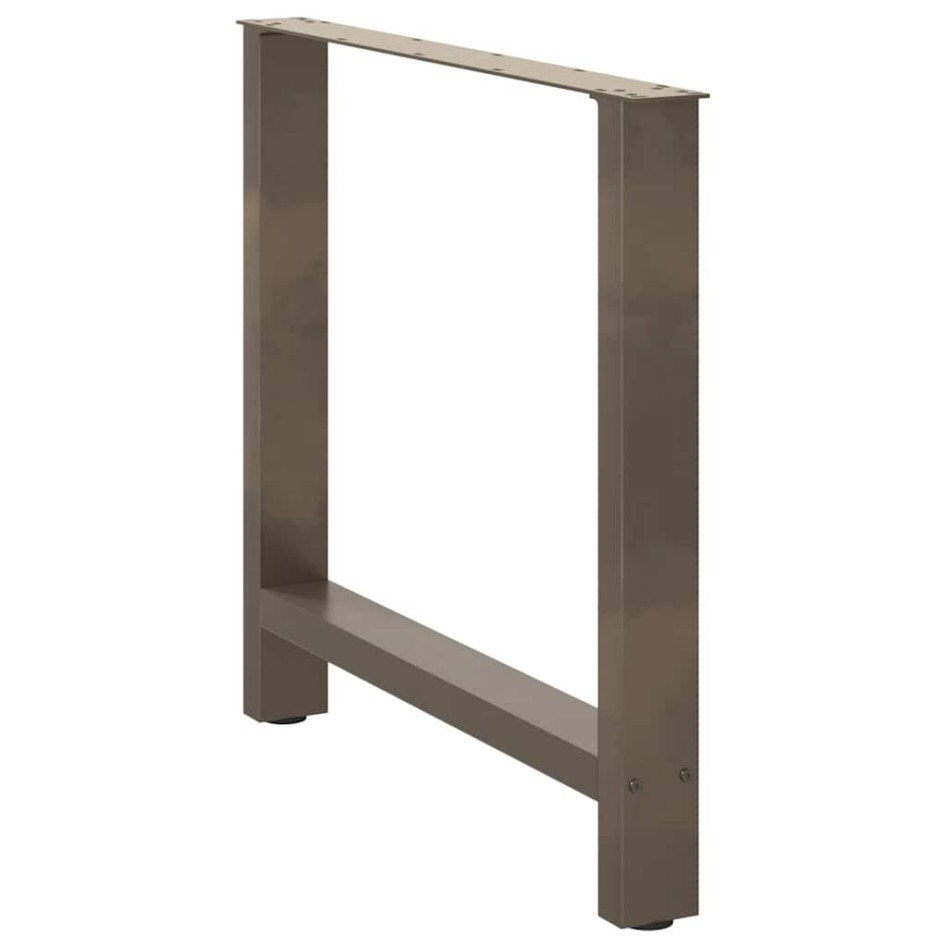 Patas para mesa de centro de acero natural 2 uds 80x(72-73)