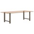 Patas para mesa de centro de acero natural 2 uds 80x(72-73)