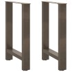 Patas para mesa de centro de acero natural 2 uds 50x(72-73) cm