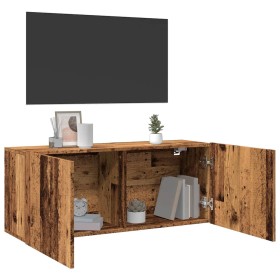 Mueble de TV de pared madera envejecida 100x30x41