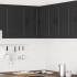 Mueble de cocina esquina pared Porto madera de ingeniería