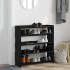 Mueble zapatero madera contrachapada negro 80x25x81