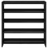Mueble zapatero madera contrachapada negro 80x25x81