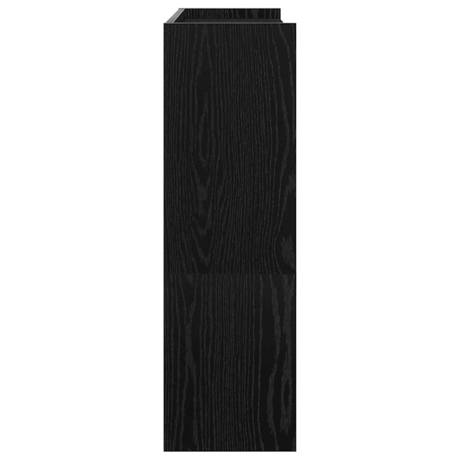 Mueble zapatero madera contrachapada negro 80x25x81