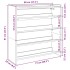 Mueble zapatero madera contrachapada negro 80x25x81