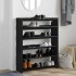 Mueble zapatero madera contrachapada negro 80x25x100