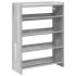 Mueble zapatero madera contrachapada gris sonoma 60x25x81