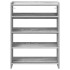 Mueble zapatero madera contrachapada gris sonoma 60x25x81