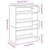 Mueble zapatero madera contrachapada gris sonoma 60x25x81