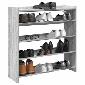 Mueble zapatero madera contrachapada gris sonoma 80x25x81