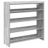 Mueble zapatero madera contrachapada gris sonoma 80x25x81