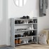 Mueble zapatero madera contrachapada gris sonoma 80x25x81