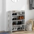 Mueble zapatero madera contrachapada gris hormigón 60x25x81