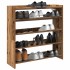 Mueble zapatero madera contrachapada madera vieja 80x25x81