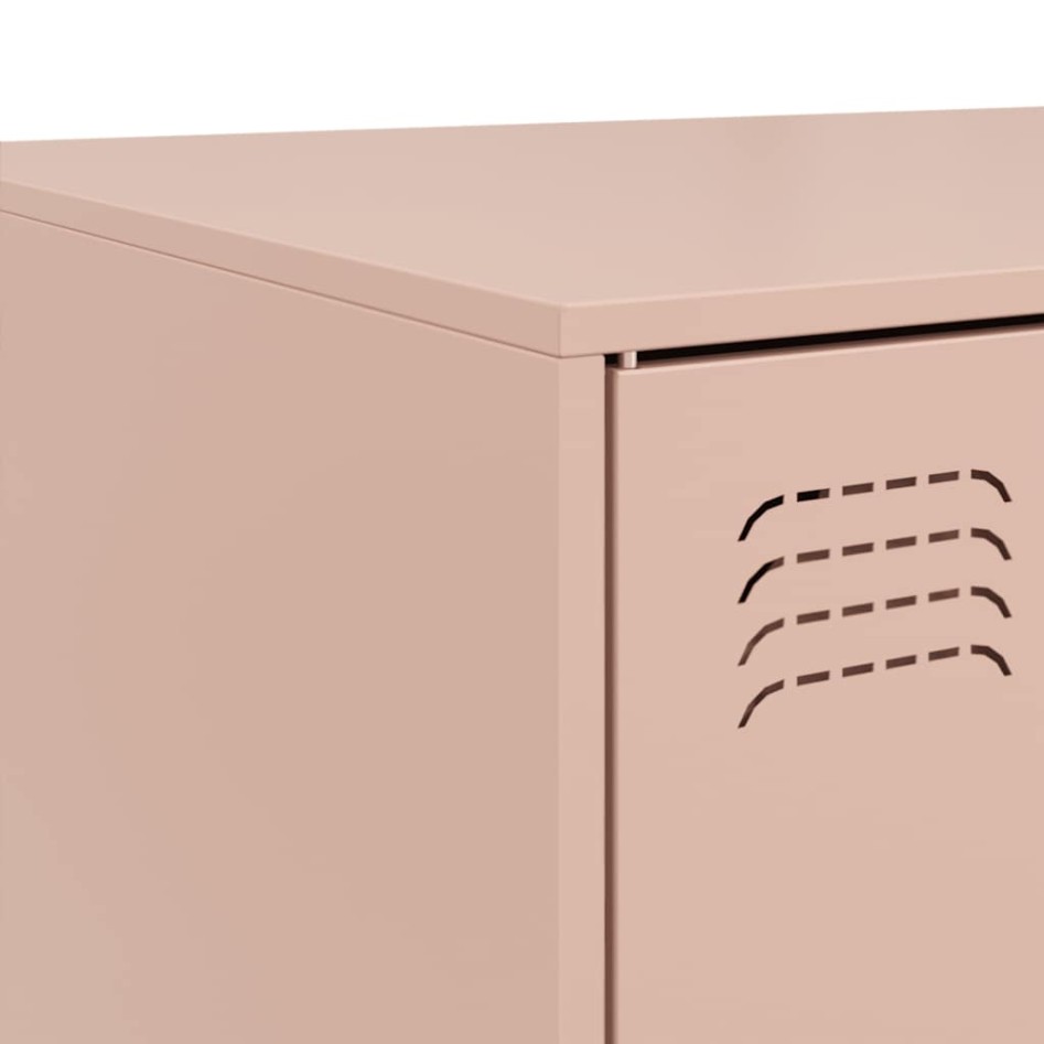 Mesa de centro acero rosa 67x50x44