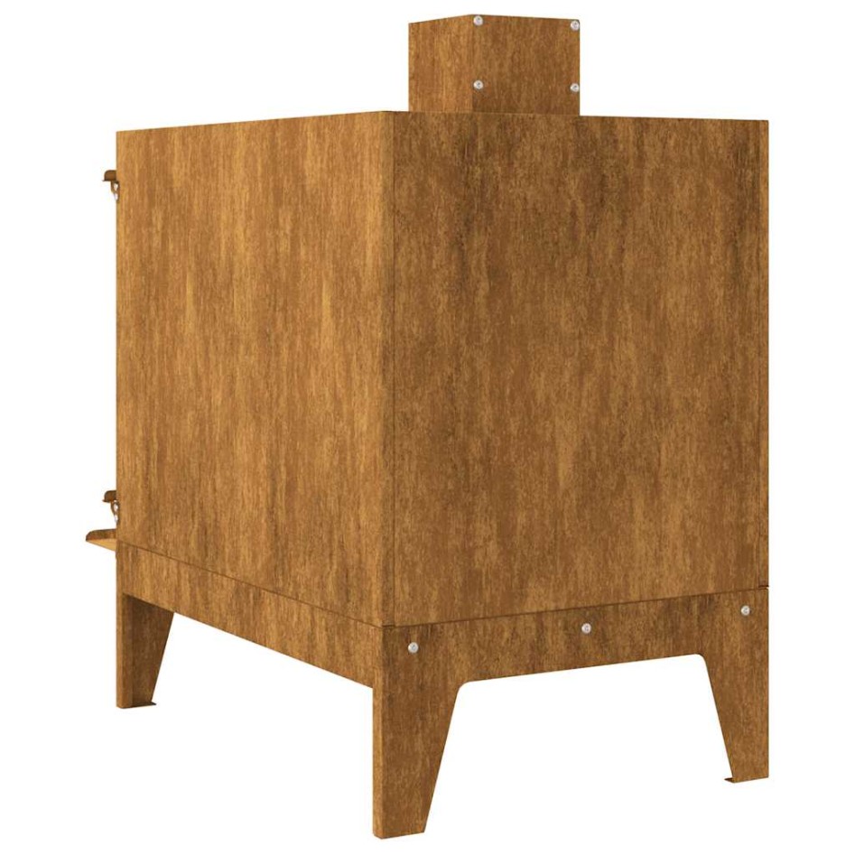 Estufa de camping de acero corten 35x50x60