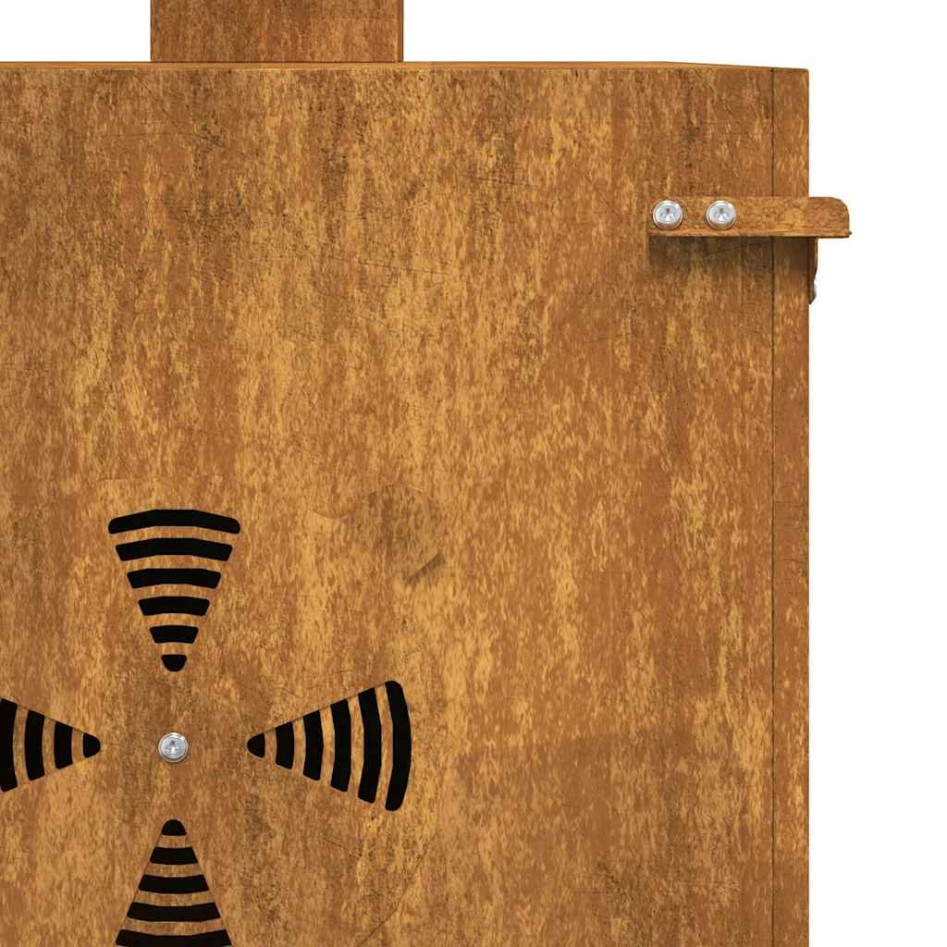 Estufa de camping de acero corten 35x50x60