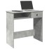 Escritorio de madera contrachapada gris hormigón 80x40x75