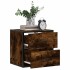 Mesitas de noche pared 2 uds color roble ahumado 40x31x39,5