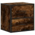 Mesitas de noche pared 2 uds color roble ahumado 40x31x39,5